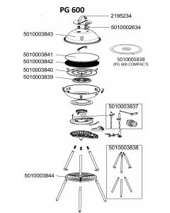 Party Gril 600 Compact - rozpis náhradných dielov 